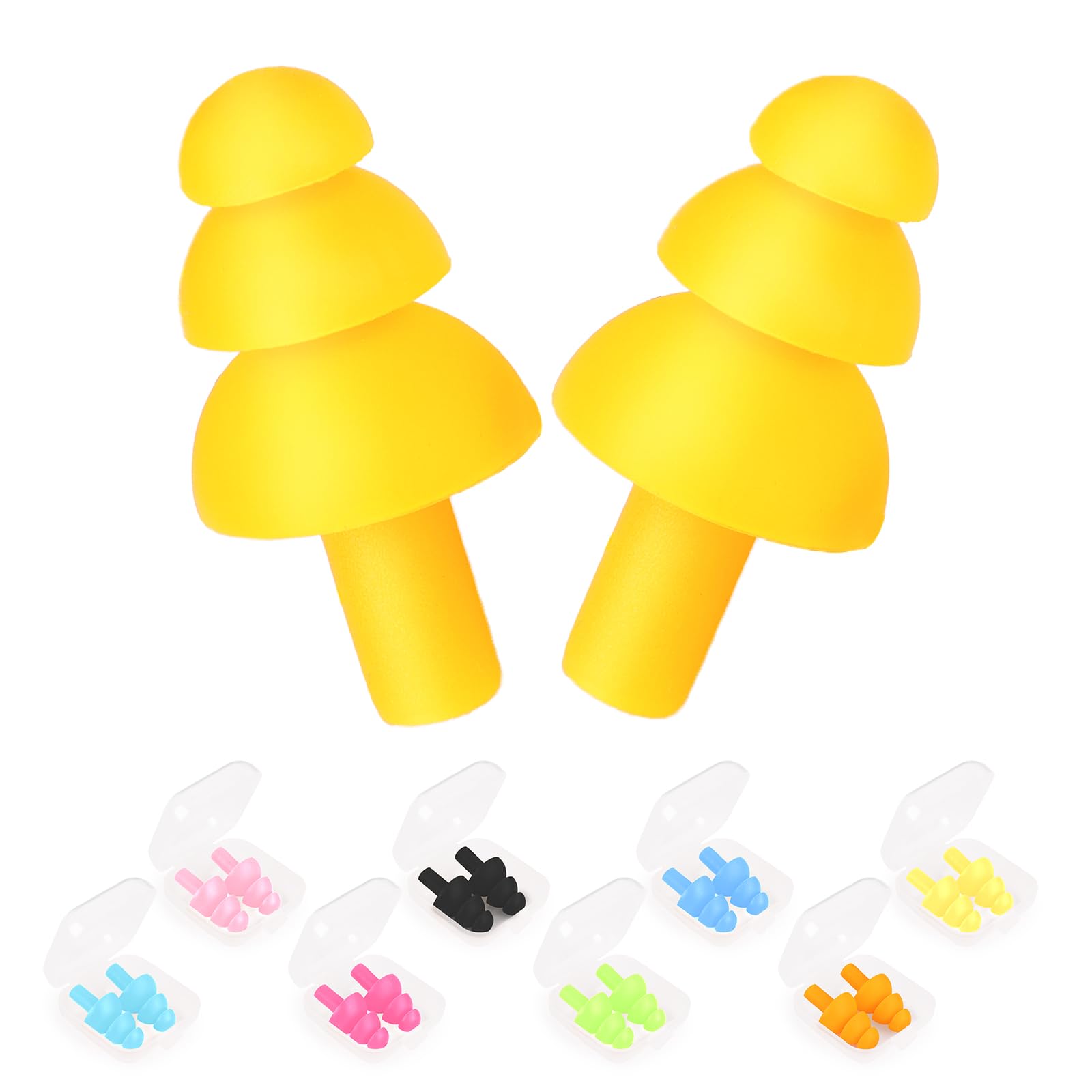 AZEN 100 Pairs Ear Plugs Bulk, Soft Foam Ear Plugs For - View #6