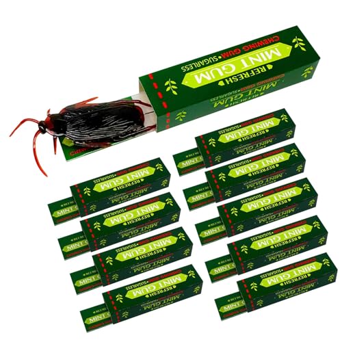 Giocattolo scherzoso per scarafaggio, in gomma da masticare, 10 pezzi