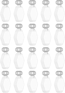 Jrifedptry 100 llaveros blancos en blanco para hotel motel a granel, de plástico, sublimación, llaveros en blanco, estilo vintage, rombos, motel, etiquetas para llaves, color blanco
