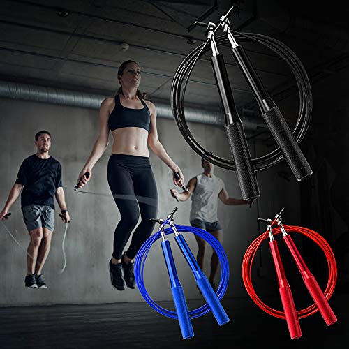 DECDEAL 10 pés de velocidade ajustável pular corda rolamento de esferas antiderrapante pular corda p