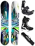 Tabla de Snowboard: All-Mountain Snowboard con medio flex y forma zero rocker, direccional tablero doble.Esta table de snowboard ofrece libertad para hacer giros a alta velocidad y le permite ir por toda la montaña sin ningún problema.
