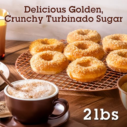 Sugar In The Raw Granulated Turbinado Cane Sugar, No Added Flavors or erythritol, Pure Natural Sweetener, Hot & Cold Drinks, Coffee, Baking, Vegan, Gluten-Free, Non-GMO, Bulk Sugar, 2lb Bag (1-Pack)