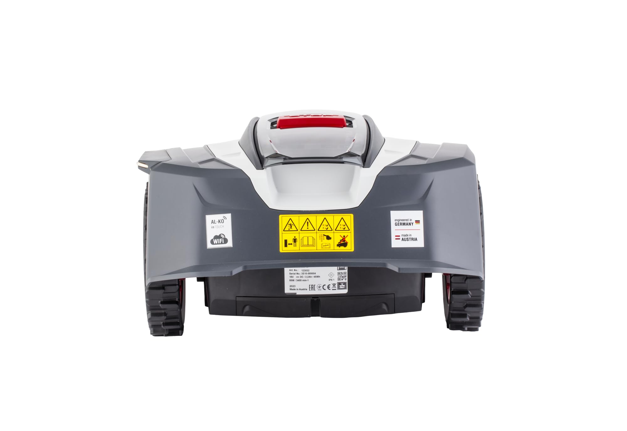 AL-KO Robot cortacésped Robolinho® 350 W, Ancho de Corte 20 cm, batería de Iones de Litio de 18 V/2,5 Ah, para Superficies de hasta 300 m², Capacidad de Ascenso máx. 30%, Muy silencioso 60 dbA
