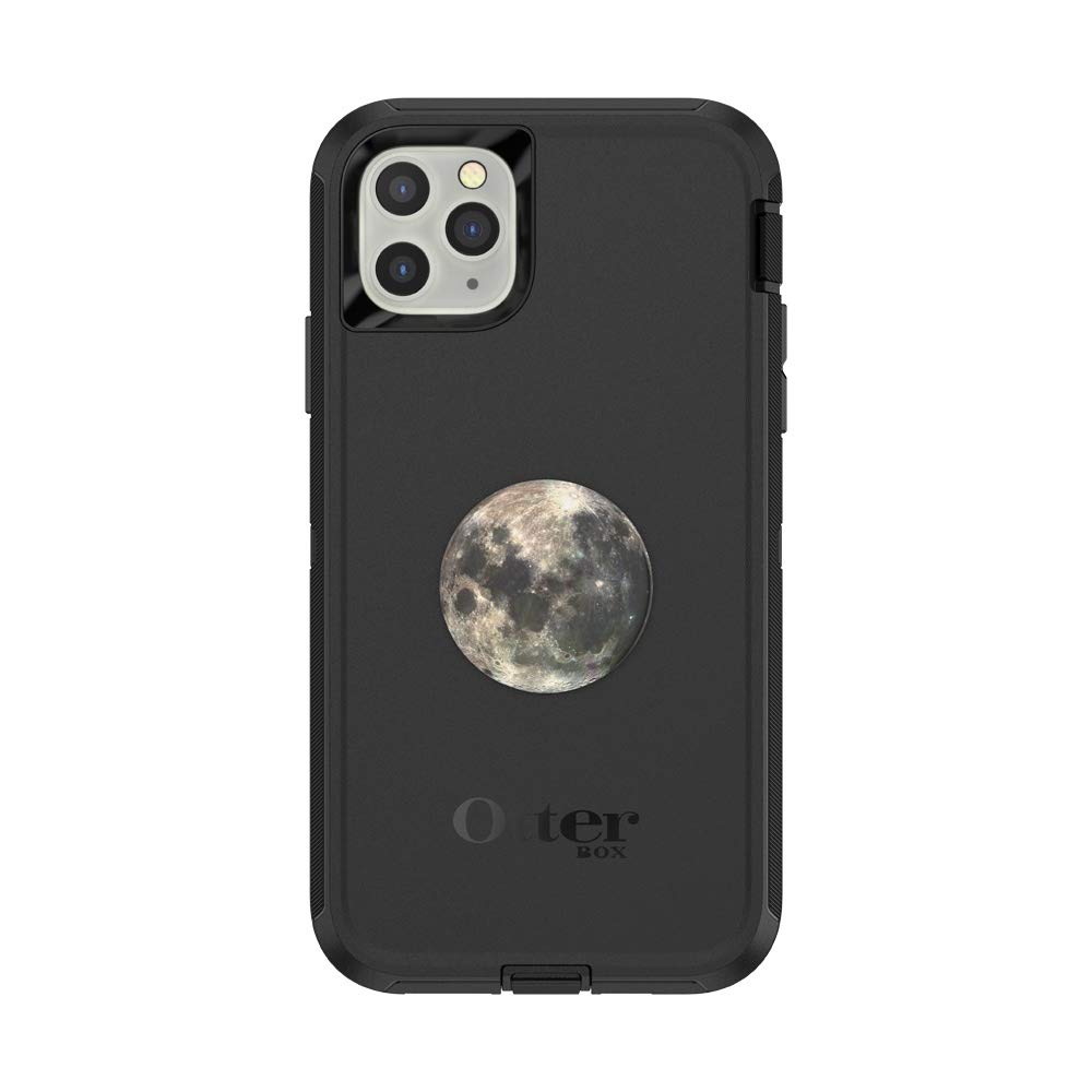 Otter + Pop for iPhone 11 Pro Max: OtterBox Defender Series Case with PopSockets Phone Grip and Phone Stand, PopGrip, Collapsible, Swappable Top, Black and Moon
