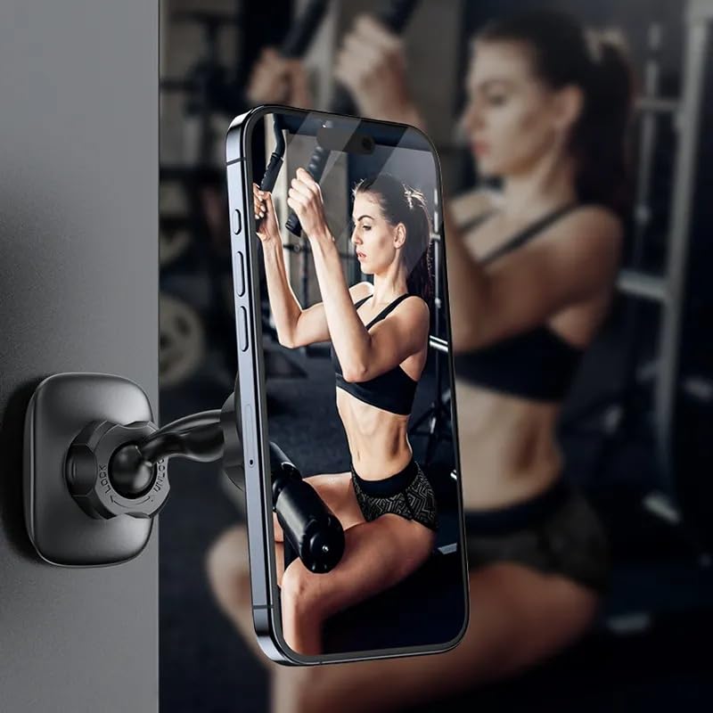 Image of FKU 2025 Multifunctional Magnetic Phone Holder 360 Rotation Fitness Double Sided Magnetic Phone Mount for Gym Car (2025 Gym Dual Side MEGNETIC Mobile Holder)