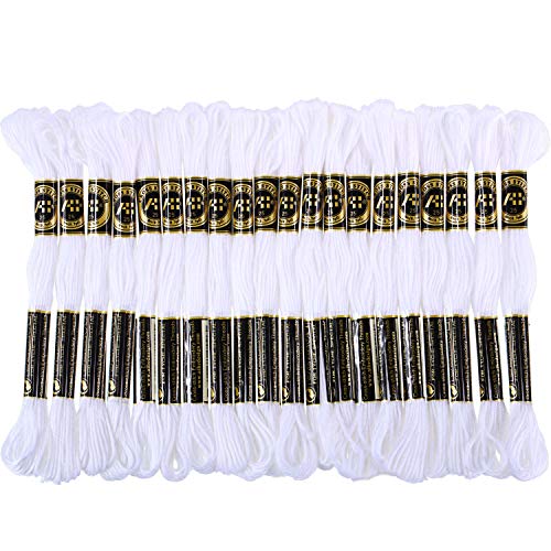 20 Pièces Fils à Broder Croix de Fil à Broder Fil de Point de Croix en Coton pour Tricoter, Projets de Broderie Fils de Couture Fils d'Artisanat à Coudre...