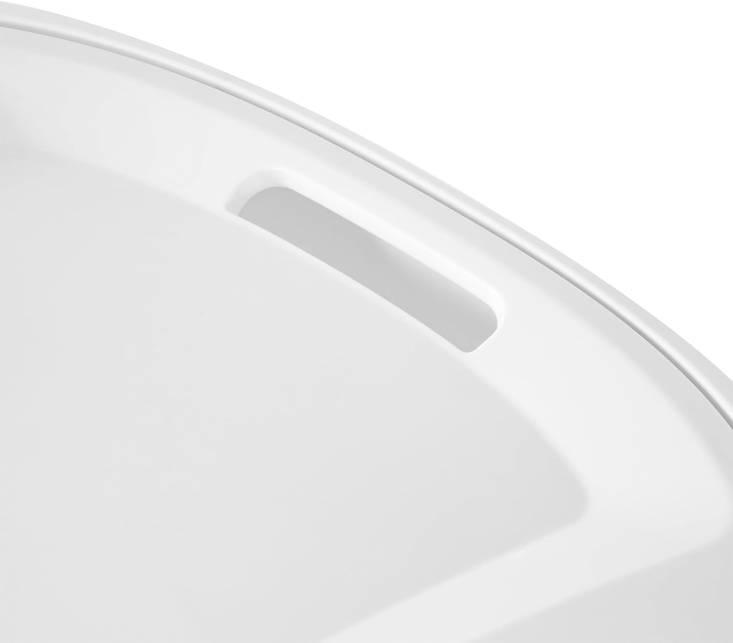 Basket Collection Lidded Wheeled Plastic Laundry Basket Adult-Sized with Handle - for Bedrooms, Dorm Rooms & Laundry Rooms, White