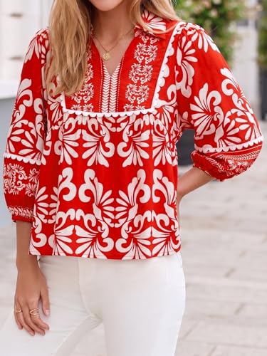 Womens Floral Babydoll Peplum Tops - image 2