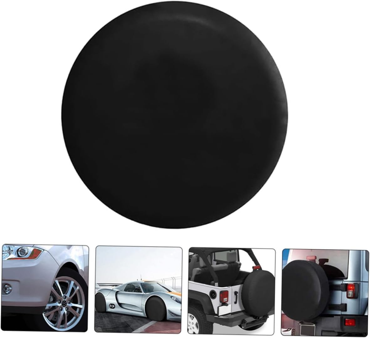 VALICLUD 2pcs Spare Tire Covers for Trailers Camper Truck PVC Wheel Protectors with UV and Debris Resistance Easy Install Camping Accessories for Travel Trailers