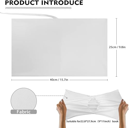 Miniatura 6 de Yiekeluo Fundas de libro con diseño de flor de cerezo rosa, funda elástica de 9 x 11 pulgadas, adecuada para la mayoría de libros de tapa dura,