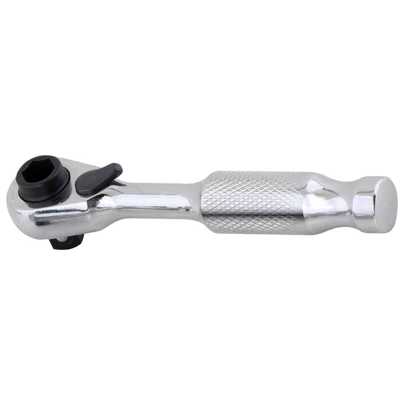 Msioytog Compact 6.35mm Double Purpose Ratcheting Wrench 72 Tooth Mechanism Professional Socket Adapter Sturdy Steel Construction High-Strength Steel Tool for Tight Spaces