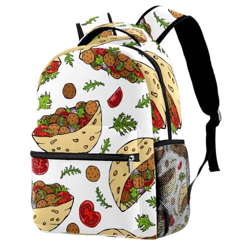 Sac à dos d'école Falafel Pita confortable pour soulager le dos des adolescents