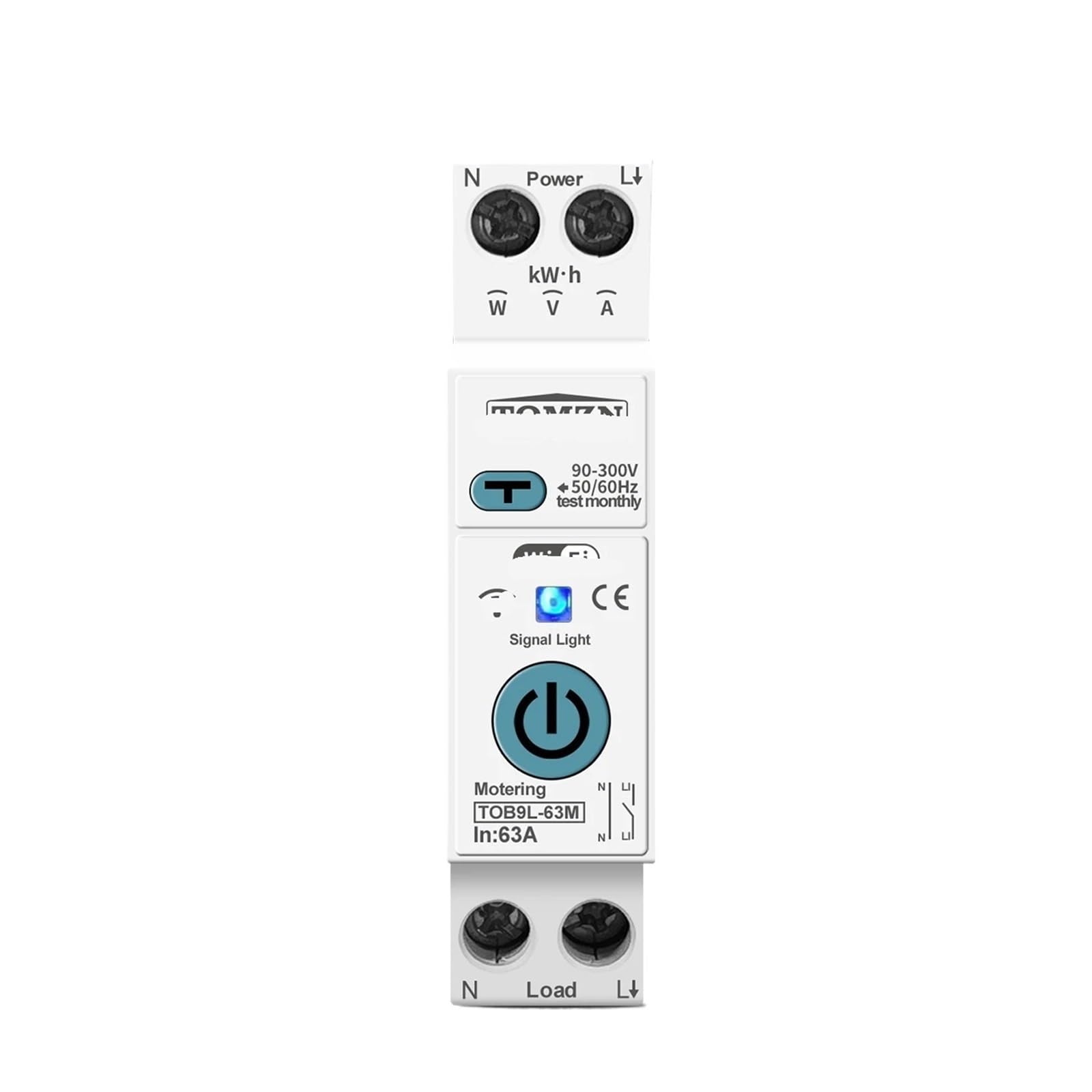 JNVFTCUX TOB9L-6 Intelligent 63A Switch Energy Meter Metering Circuit Breaker Voltage Current Leakage Protection Relay
