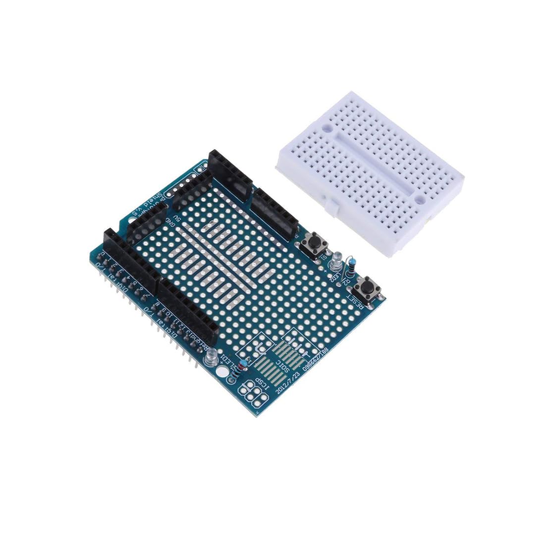 HiLetgo 2pcs UNO R3 Proto Shield Prototype Expansion Board with SYB-170 Mini Breadboard Based for Arduino UNO R3 ProtoShield