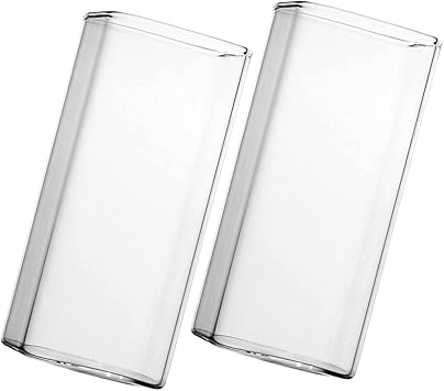 IMIKEYA Square Glasses Set 2pcs 350ml Heat-resistant Glass Water Cups for Household Use Japanese Style Large Capacity Tumblers