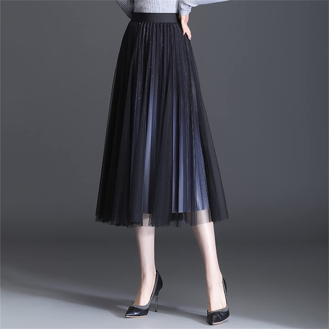 Gonne Lunghe Tutu in Rete da Donna Gonne Elastiche a Vita Alta Elastiche per Ragazze Gonne a Pieghe Bohémien