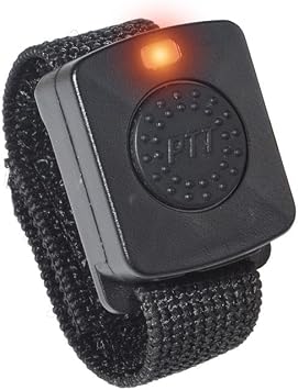 Bluetooth PTT Button, Wireless Push-to-Talk for iOS & Android, Wearable Hook&Loop Strap and Type-C Fast Charge, Compatible with Zello Apps, for Driving, Cycling, Security Team Work