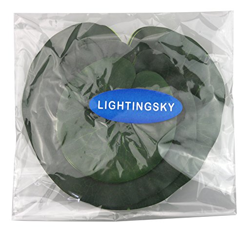 Lightingsky Artificial Floating Foam Lotus Leaves Artificial Foliage Pond Decor (18Cm+15Cm+10Cm, Pack Of 6) #TOP5