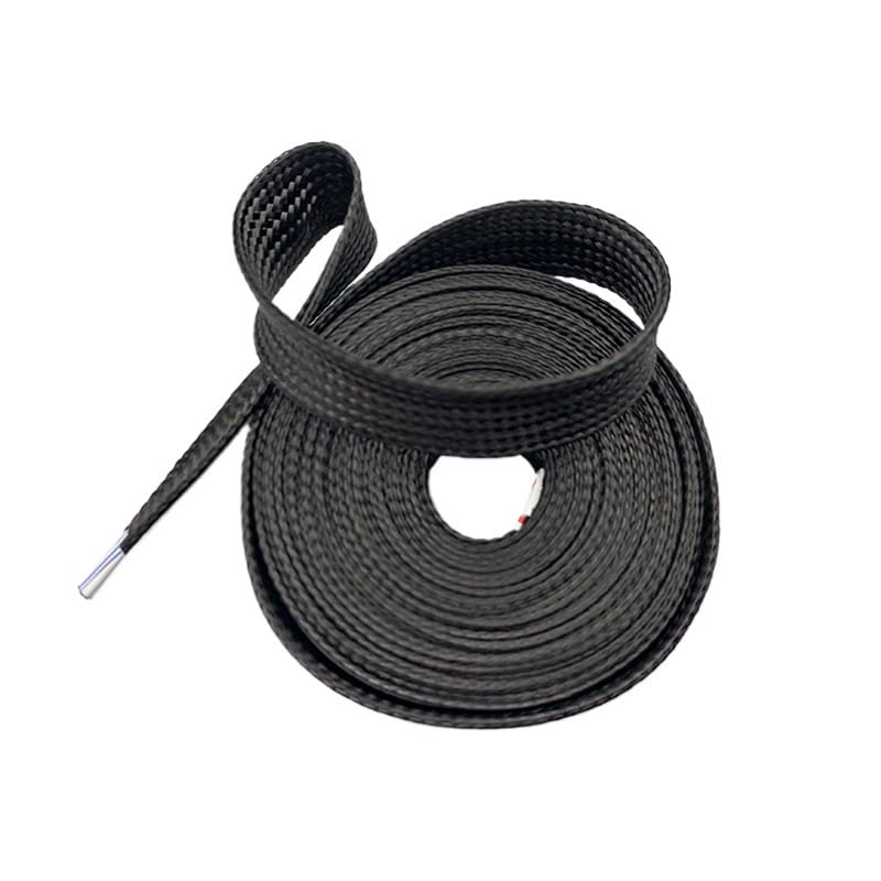 High Strength Carbon Fiber Cable Sleeve - 4-40MM Telescopic Braided Mesh Tube for High Temperature Protection(14mmx1m)