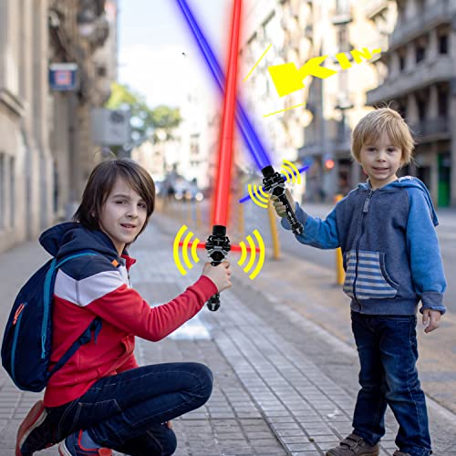 Anndofy Light Up Saber For Kid, 2-In-1 Dual Light Up Sabers With Fx Sound, Expandable Light Swords Set For Galaxy War Fighter Warriors, Halloween Dress Up Party Christmas Birthday Present #TOP4