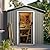 Nuu Garden 6 x 4 FT Outdoor Storage Shed with Sliding Doors, Galvanized Metal Garden Storage Shed with Sloping Roof, Rust-Resistant Backyard Tool Shed with Air Vents for Patio, Lawn, Gray