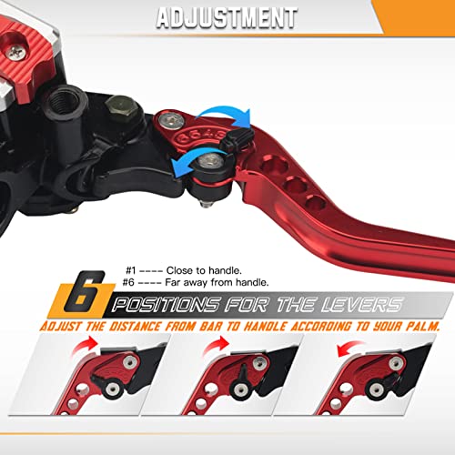 Chusui Motocicleta 7/8in 22mm Guidão Cilindro Mestre Alavanca de Embreagem Alavanca de Embreagem CNC