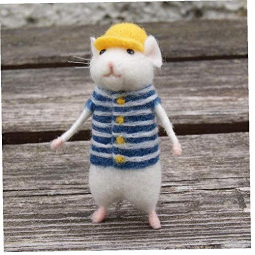 Lankater Mooie Muis Wolnaald Vilt Handgemaakte Dier Speelgoed Poked Kitting Diy Wol Kits Pakket Niet-afgewerkt