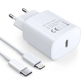 iPhone Charger with 1.8 m USB C Lightning Cable iPhone Original Charging Cable and Apple 20 W USB C Fast Charging Power Supply for iPhone 14/14 Pro/14 Pro Max/13/12/11/ X/XR/XS/Mini /8/7