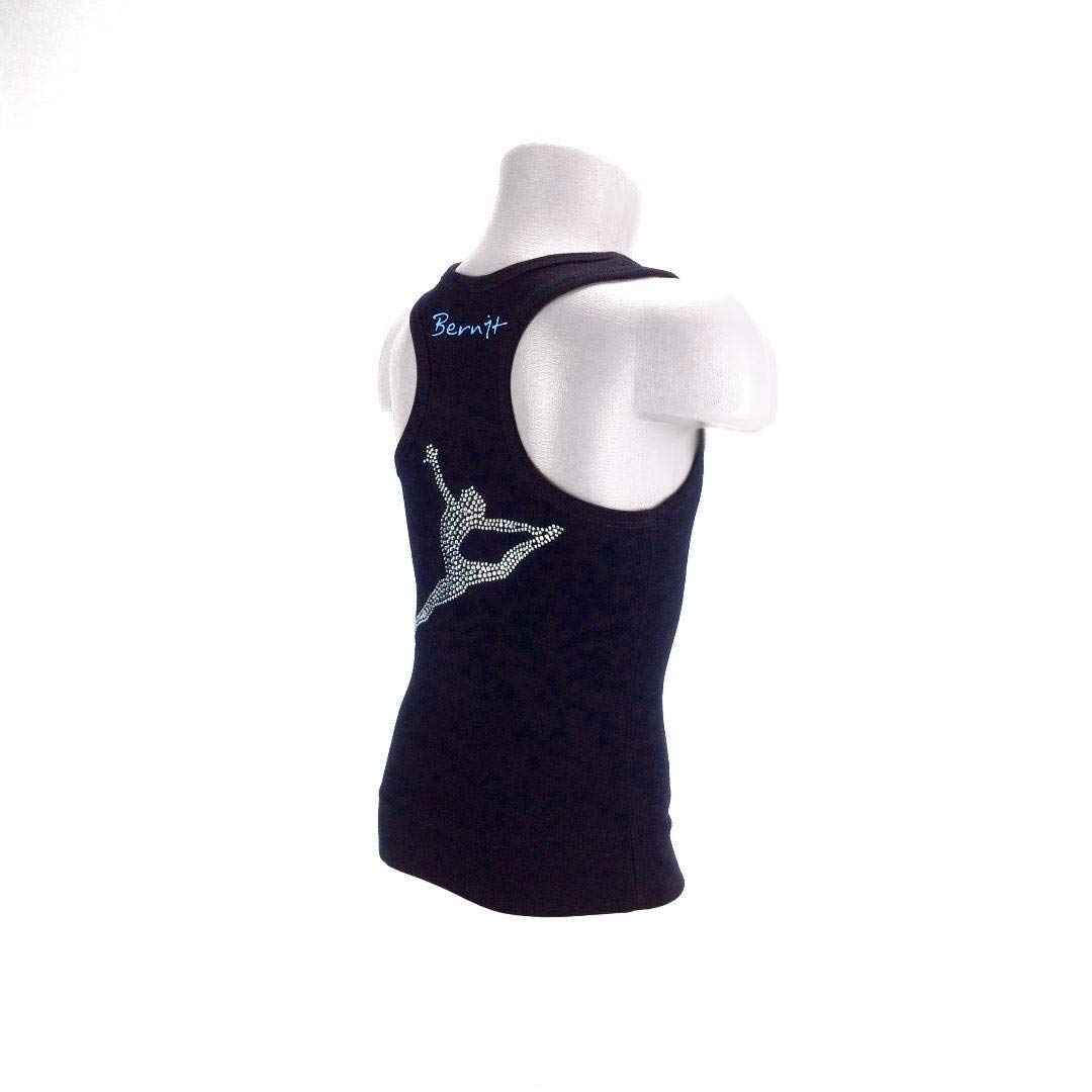 Rhythmische Sport Gymnastik Tank Top mit Gymnastik Motiv (auf dem Rücken) 12-14 (158-164cm)