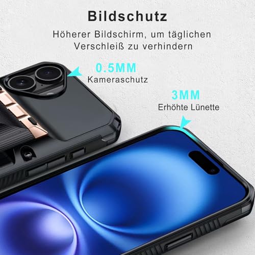 Coque antichoc iPhone 16 protège l'écran et remplace le portefeuille - 3