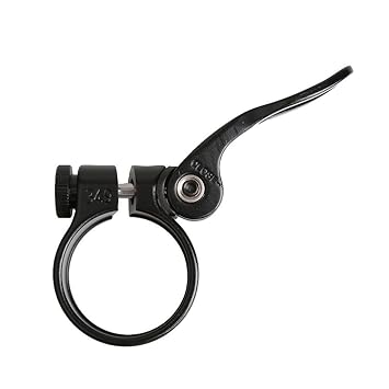 Lista Quick Release Bicycle Seat Post Clamp, Black Aluminum Binder Bolt, 34.9mm for Cycling Bikes