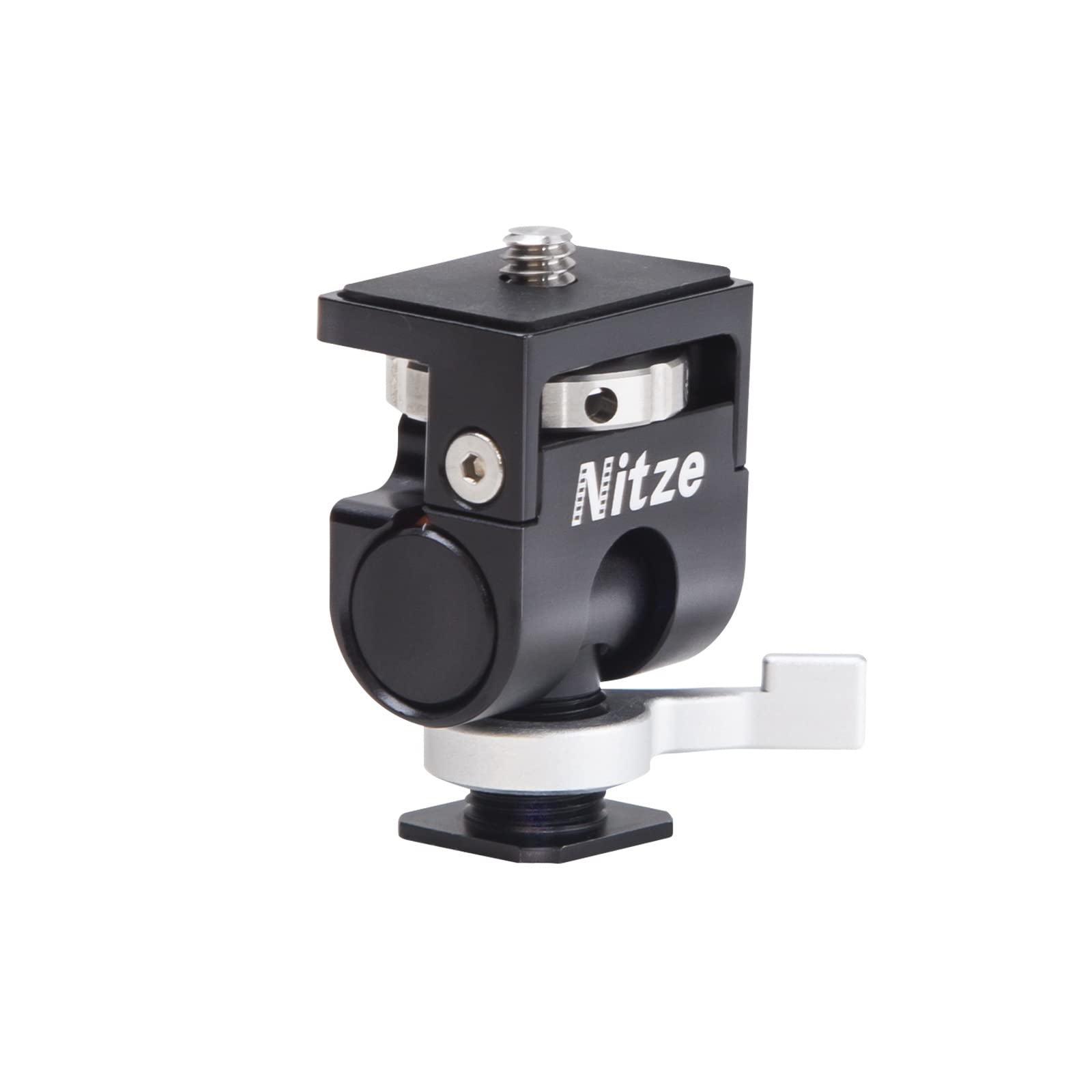 Nitze Camera Monitor Mount with QR Cold Shoe, with 1/4" Screw, Supports 360° Rotation and 180° Tilt