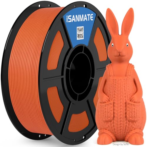 iSANMATE Matte PLA Filament 1.75mm Pumpkin Orange PLA 30-300mm/s 1KG Bambu