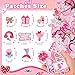 NICEVINYL Pink Iron on Patches for Girls: 60PCS Girly Random Embroidery Patches for Backpacks Clothing Hats Jackets Pants Decor - Assorted Cute Sew on Appliques for DIY Accessories