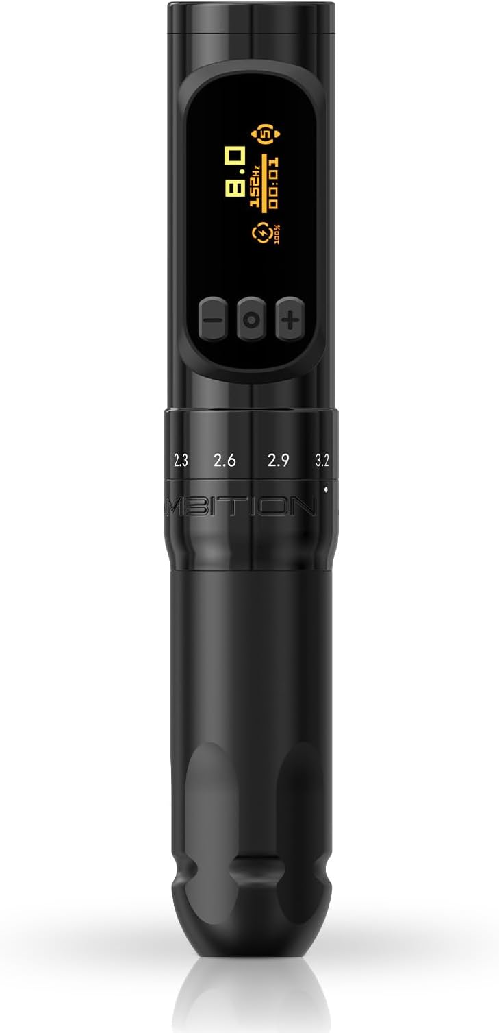 Sally 270 Rotary Tattoo Gun, Wireless Tattoo Machine with Adjustable Stroke 1300 mAh Battery 270 g.cm Torque Coreless Motor, Permanent Makeup Tattoo Pen for Eyebrow Eyeliner Lips SMP Artists