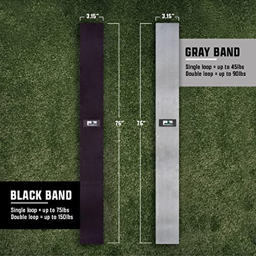 Pjf Premium Performance 76 Inch Extended-Length Resistance Band For Strength, Mobility, And Plyometric Exercises (Gray - Medium) #TOP1