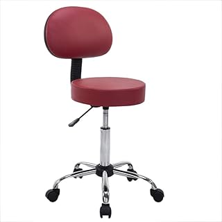 LZCMN Taburete Alto Silla de Bar Taburete De La Barra Silla De Belleza Heces Telesilla Silla De Barbero Taburete del Salón De Rotación De Las Heces De Ocio (Color : Red)