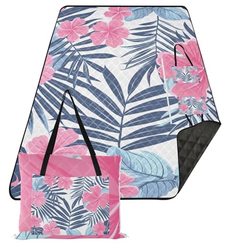 siphylline Accesorios de playa plegables para camping, fiesta, playa, picnic, para personas al aire libre, regalos de primavera, patrón de flores tropicales