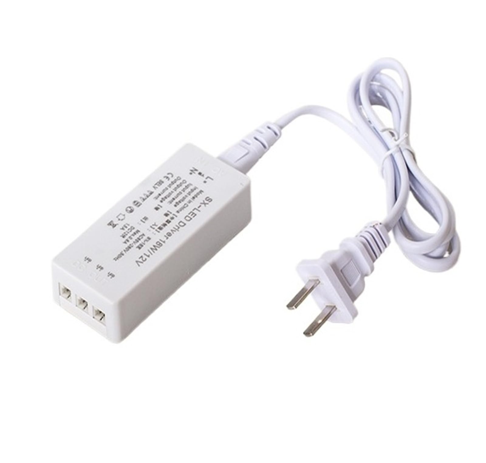 PWANUIGTE LED Cabinet Light Power Supply 12V 12W 15W 18W 24W 36W 72W 100W Strip Transformer Constant Voltage(18W-3 output ports)