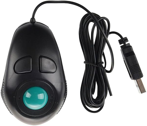 For USB Wired Trackball Mouse Portable PC Laptop Finger Hand Held Computer Mice - 2
