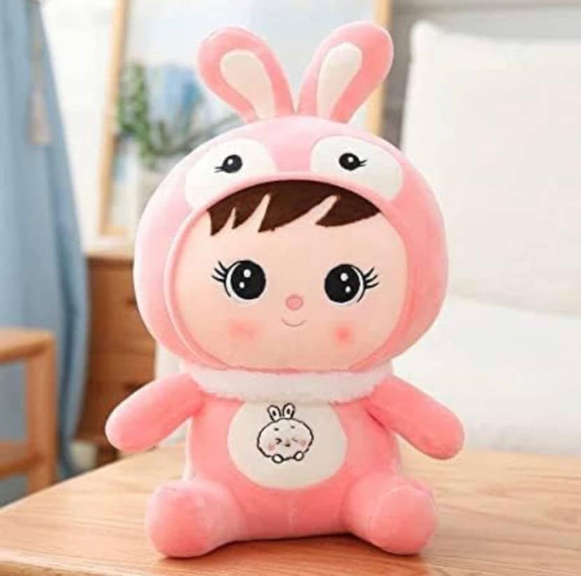 Swarah Super Soft Plush Toy – Ultra-Cuddly Stuffed Animal for Kids & Adults for Birthdays, Baby Showers, Christmas, or Valentine's Day (Pink Bunny 25cm)