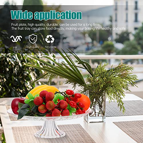 cabilock Acrílico Footed Tigela Clear Frutas Frutas Frutas Footed Placa De Sobremesa Sobremesa Supor