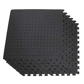 【在庫60枚！】ジムマット 20枚セット　ブラック×イエロー　ジョイントパーツ無 在庫60枚！】ジムマット 20枚セット ブラック×イエロー