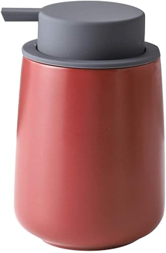 Miniatura 1 de AVEO Dispensador de jabón redondo de cerámica, bomba líquida recargable, botella de loción de champú, ideal para baño, encimera, cocina, cuarto de