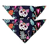 Transpirable y ligero: las bandanas para perro están hechas de tela de gasa de alta calidad, ligera, suave y transpirable, no daña la piel. Estas bufandas para perros son cómodas de llevar, harán que tu mascota se vea más atractiva y a la moda.