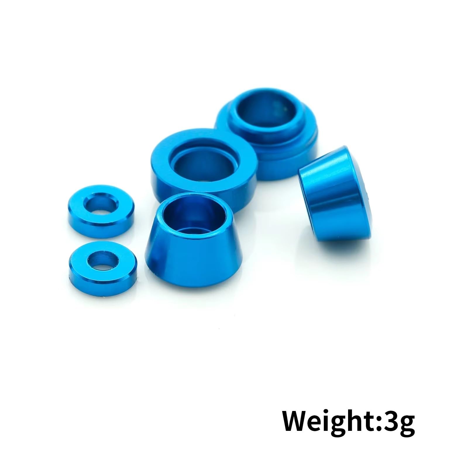 para Tamiya para TT-02 1/10 RC CNC Casquillos Brida Dirección Metal