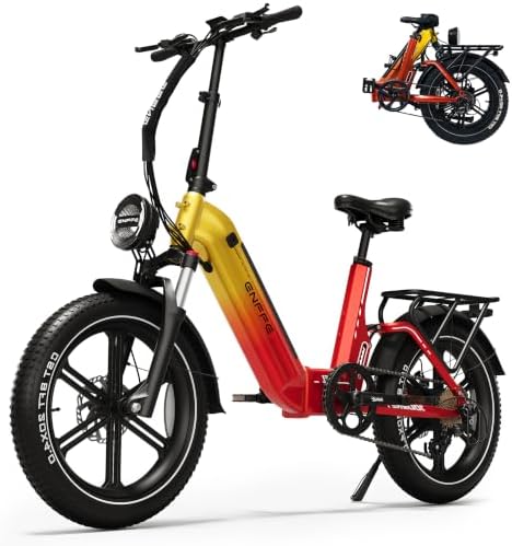 Foldable Electric Bike for Adults, 7-Speed 20"×4 Fat Tire Ebike with 1500W Peak, 28 MPH, 960Wh Removable Battery, Up to 100 Miles Range, Full Suspension Step-Thru E Bike, UL 2849 Certified