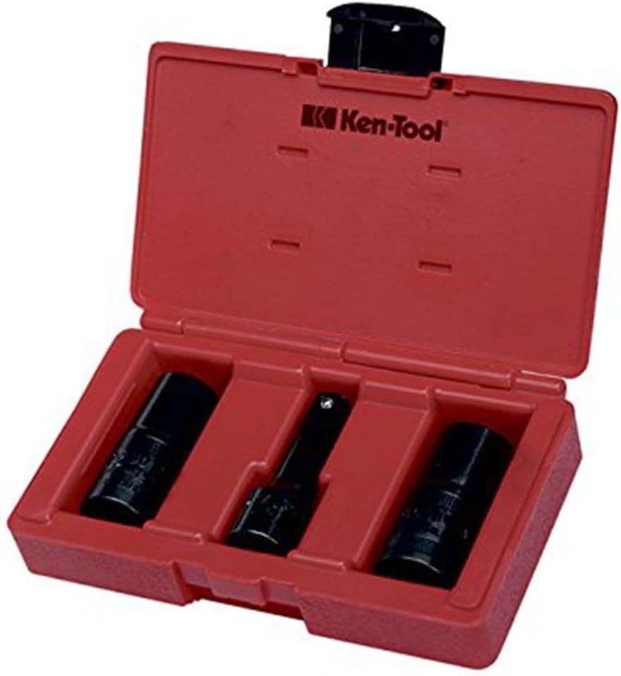 Ken-Tool (30115 3-Piece Lug and Lock Flip Socket Set, One Size