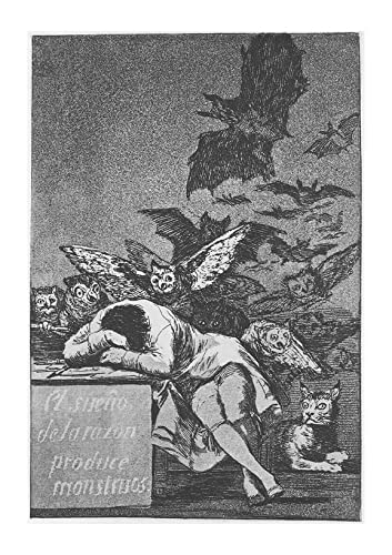 Affiche artistique Francisco de Goya Sleep of Reason poster Medium déco murale semi-brillant