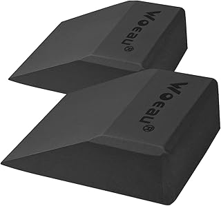 2 Pack Squat Wedge Blocks - Non Slip Professional Squat Ramp for Heel Elevated Squats Calf Raises Platform, for Men Women, Slant Board Trainer for Fitness, Squat, Pushup, Weightlifting, Yoga